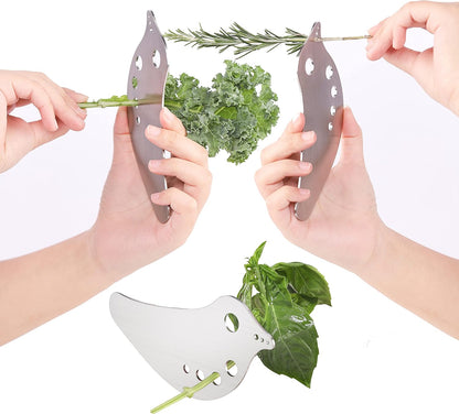 Herb Stripper Tool, Looseleaf Kale, Chard, Collard Greens，Parsley, and Thym Stripper