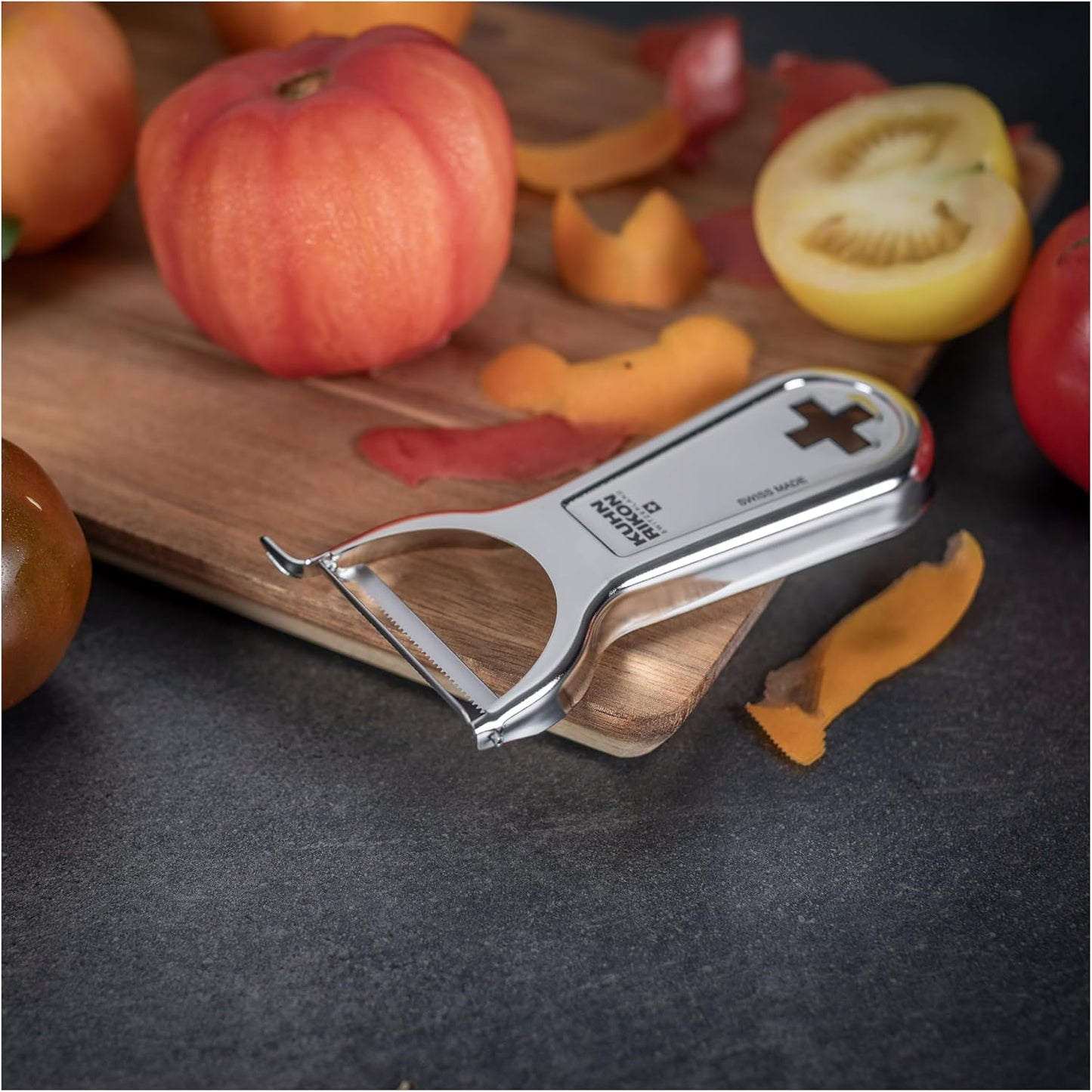 Kuhn Rikon Swiss Metal Peeler 4”, Stainless Steel