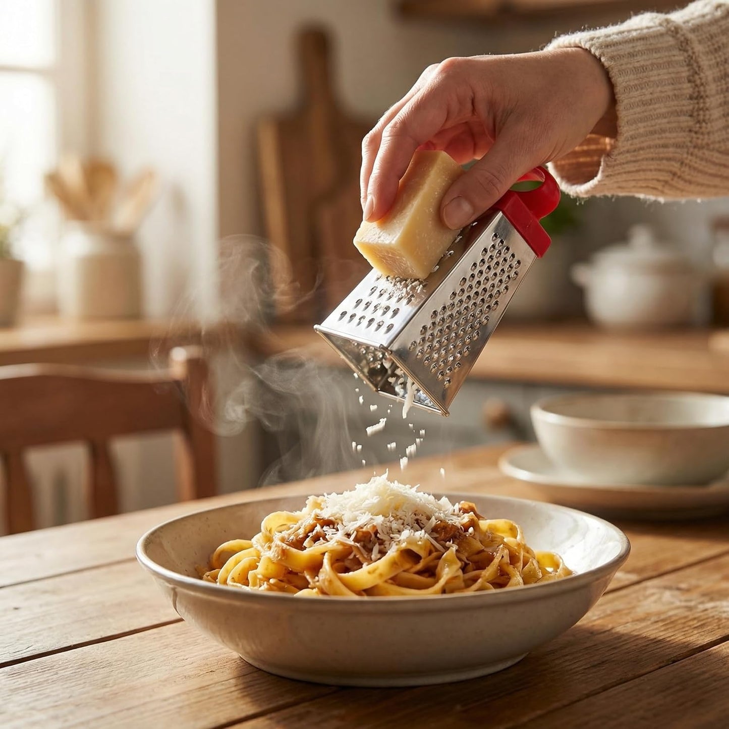 4 Pcs Mini Box Grater for Kitchen, Stainless Steel 4-Sided Food Grater with Handle, Small Manual Cheese Slicer Shredder for Cheese Carrot，Ginger, Garlic, Chocolate
