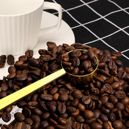 2 PCS Gold Measuring Spoons, 15 Ml and 30 Ml Stainless Steel Coffee Spoons Set Coffee Scoop for Ground Coffees, Long Handle Tablespoon Measuring Spoon for Milk Sugar Protein Brewin Gold Tea Spoon