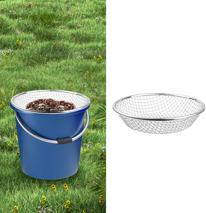 Soil, Sand, and Compost Sifter for Gardening – Sieve for Rocks, Dirt, and Organic Material – Fits 5-Gallon Buckets-1/4 in Aperture