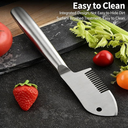 Stainless Steel Multi-purpose Julienne Peeler, Vegetable Julienne Slicer Quick & Easy Kitchen Shredder Tool, Precision Julienne Blade, Comfortable Handle & Hanging Hole for Fruit, Carrot (1Pcs)