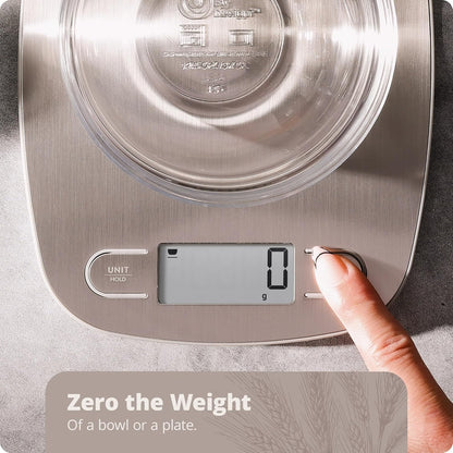 Greater Goods Food Scale – Digital Kitchen Scale, 1g Precision, Easy-Tare & Quick Conversion, Slim Compact Design, Durable & Portable | Ideal for Cooking, Baking & Meal Prep