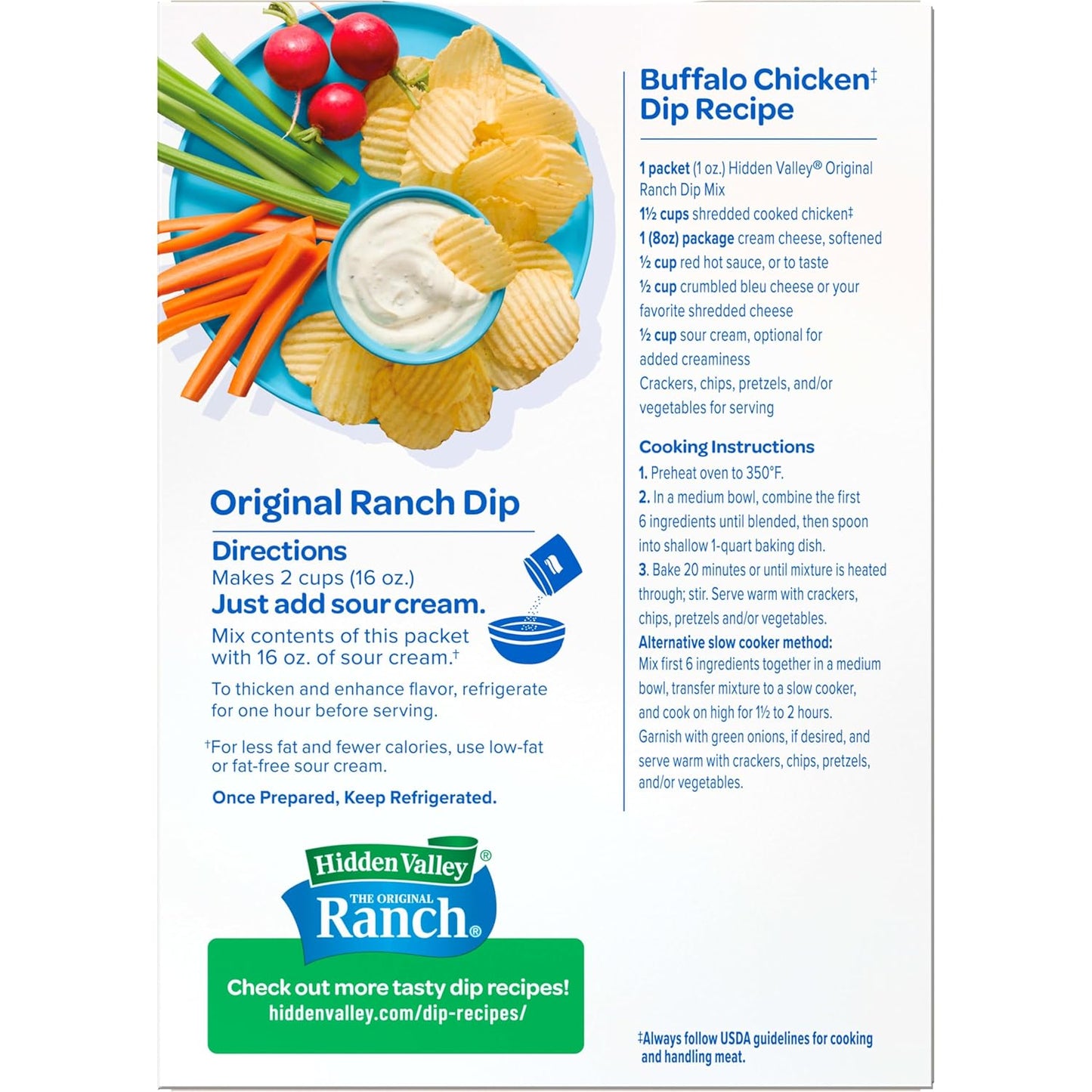 Hidden Valley Original Ranch Dip Mix, 1 Ounce Each, 4 Count (Package May Vary)