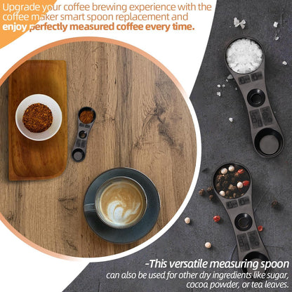 Smart Coffee Scoop Spoon for Ninja - CF090 CF091 CF092 CF097 Cuisinart Mr. Coffee Keurig K-Cup Coffee Bar Maker - Double Sided Measuring Scoop Spoon - Perfectly Measured Coffee Every Time