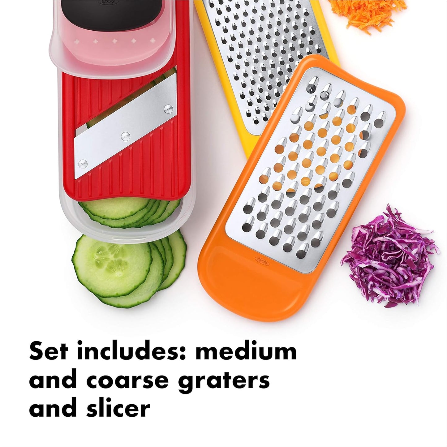 OXO Good Grips Spiralize Grate & Slice Set, Multi color
