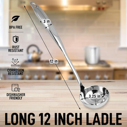 Zulay Kitchen Stainless Steel Spatula - 14.8” Heat-Resistant Metal Slotted Turner for Cooking, Frying & Grilling - Durable, Rust-Proof & Dishwasher Safe Kitchen Utensil for Everyday Use