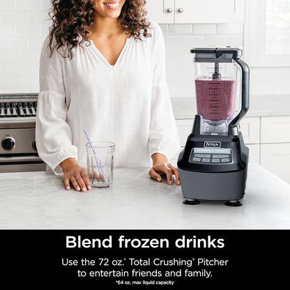 Ninja Kitchen System | All-in-One for Smoothies, Frozen Drinks, Veggie Chopper & More | With Full-Size Pitcher, 8 Cup Food Processor Bowl, (2) 18 oz. Cups, | 1200 Watt | Dark Grey | BR601AMZ