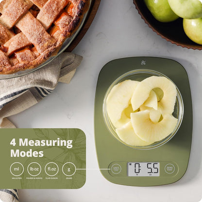 Greater Goods Food Scale – Digital Kitchen Scale, 1g Precision, Easy-Tare & Quick Conversion, Slim Compact Design, Durable & Portable | Ideal for Cooking, Baking & Meal Prep
