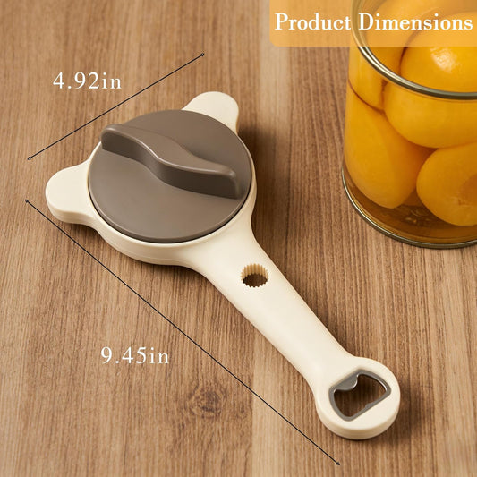 2PCS Adjustable Stainless Steel Jar Opener, Manual Can Opener for Arthritis Hands, Multifunctional Bottle Opener & Lid Gripper, Kitchen Gadgets for Seniors