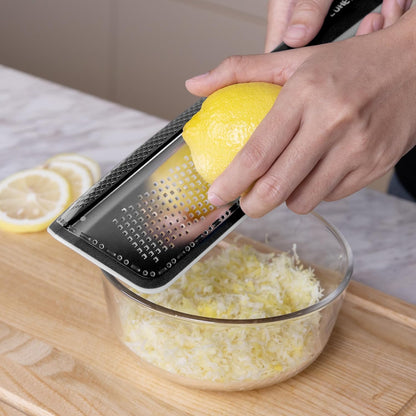 Cohesion Zester Grater Double-sided Graters for Kitchen - Kitchen Lemon Zester Tool for Cheese, Citrus, Garlic, Ginger, Nutmeg, Chocolate, Fruits, Vegetables with Sharp Premium Stainless Steel - Blue