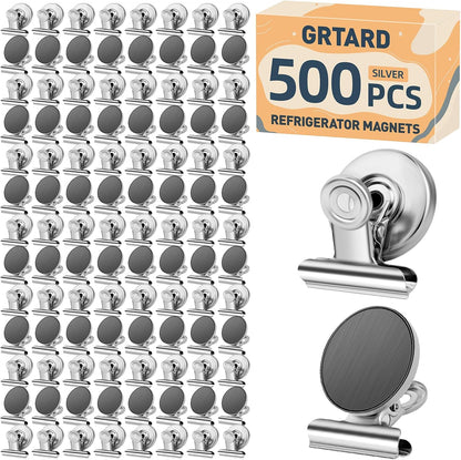 Grtard 12 Pack Magnetic Clips, Fridge Magnets Refrigerator Magnets, Strong Magnetic Clips Heavy Duty, Whiteboard Magnet Clip for Office Home Classroom Organization Kitchen Accessories(Black)