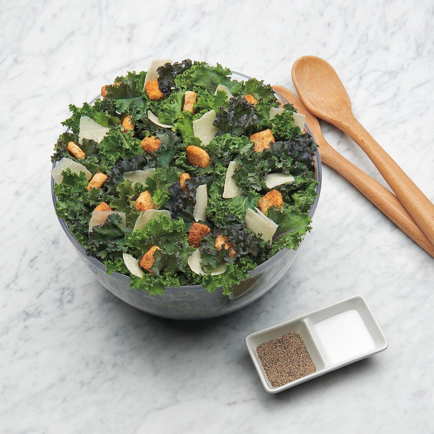 OXO Good Grips Salad Spinner - Large, Green Lettuce & Fruit Washer, BPA-Free, Easy One-Hand Pump