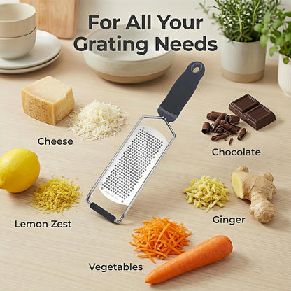 Premium Rotary Cheese Grater,Upgrade Multifunction Food Grade Stainless Steel Fine Grater for Parmesan, Garlic,Ginger,Chocolate,Lemon Zest,Dishwasher Safe,Non-Slip Handle,Rustproof & Durable