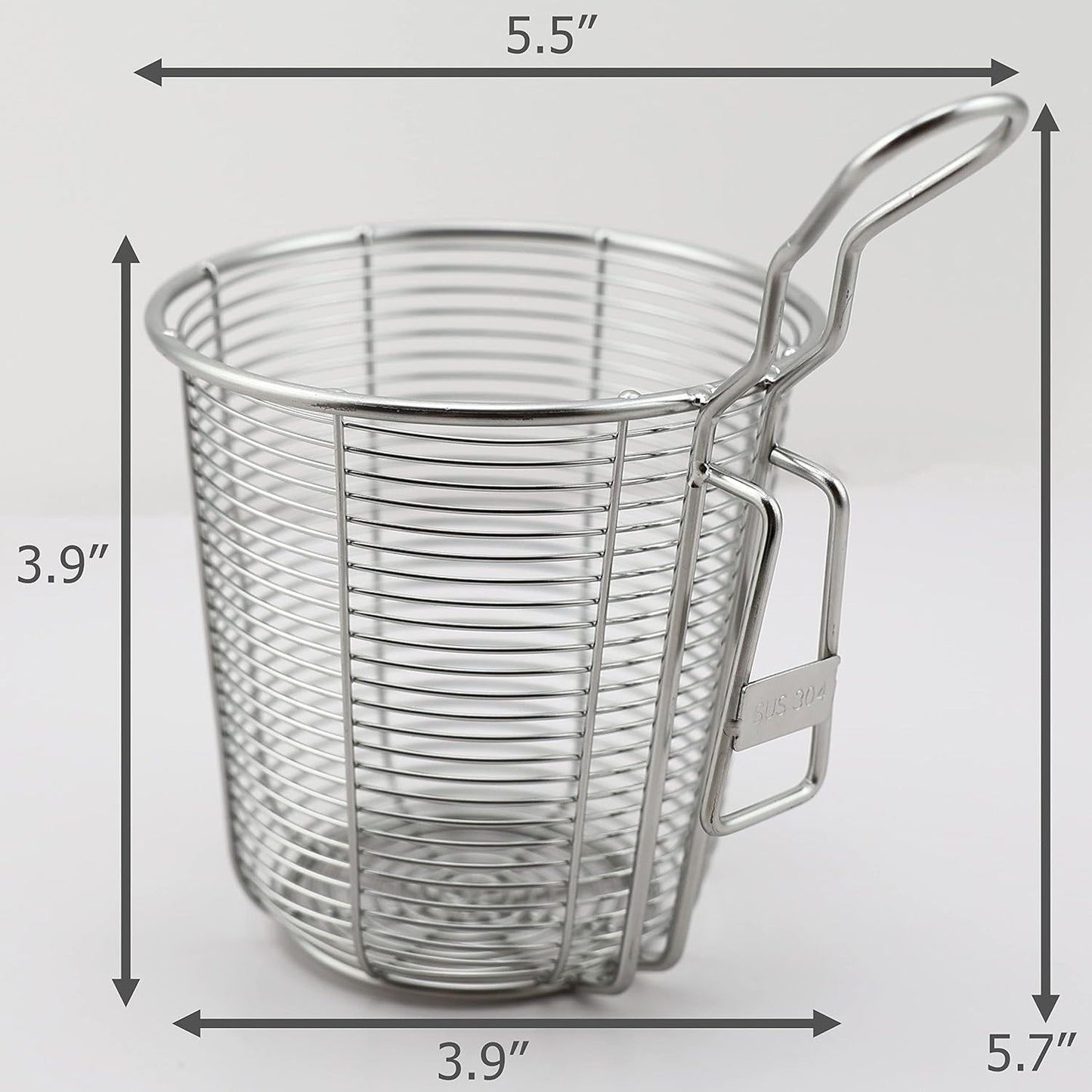 EIKS Spider Strainer Stainless Steel Wire Deep Basket for Hot Pot Cooking Spaghetti Pasta Noodles Dumpling - Rinsing, Straining, Draining Application