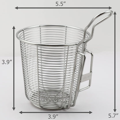 EIKS Spider Strainer Stainless Steel Wire Deep Basket for Hot Pot Cooking Spaghetti Pasta Noodles Dumpling - Rinsing, Straining, Draining Application