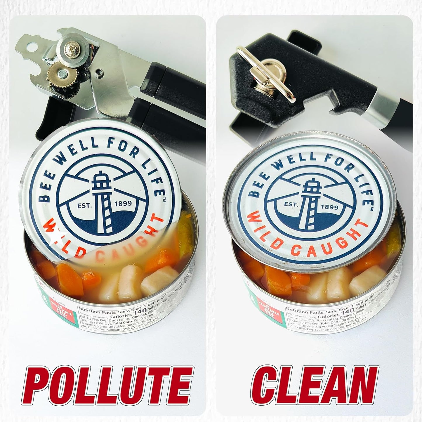 Safe Can opener Manual hand held, Side Cut tin Smooth Edge can opener for Seniors