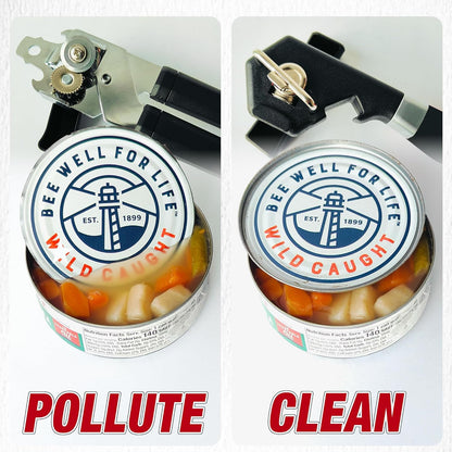Safe Can opener Manual hand held, Side Cut tin Smooth Edge can opener for Seniors