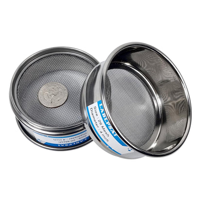 325 Mesh Lab Sieves 4" Diameter 304 Stainless Steel Wire Cloth Test Sieve for Industrial Laboratory Home