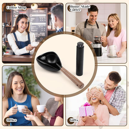 LemonRoad 3 Pcs Barista Accessories Kit Ceramic Coffee Bean Dosing Cup with 20 ml Spray Bottle and 10 g Measuring Spoon Espresso Measuring Cups Bean Kit for Coffee, Tea, and More