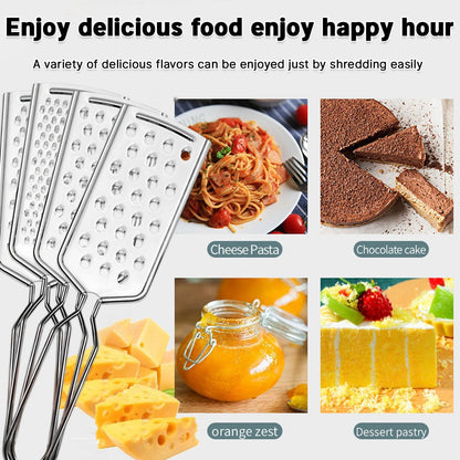 4 PCS Cheese Grater,Stainless Steel Cheese Shredder,Lemon Vegetable Slicer Food Shredde for Kitchen Gadgets(4-sided)