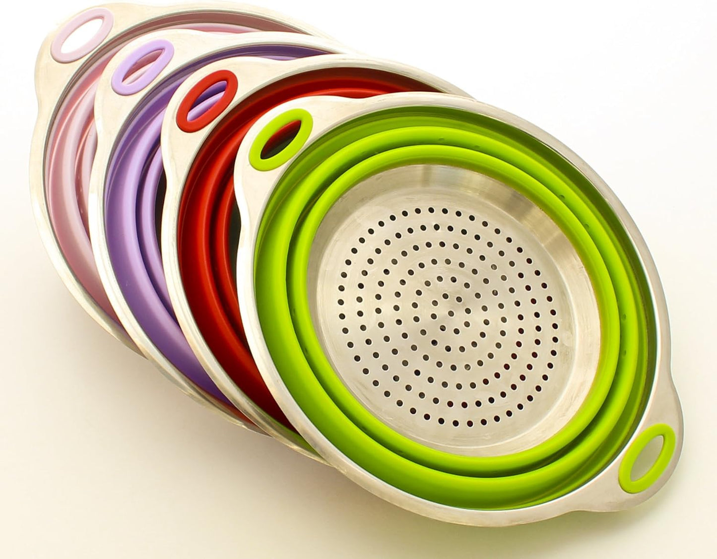Zoie + Chloe Stainless Steel and Silicone Collapsible Strainer