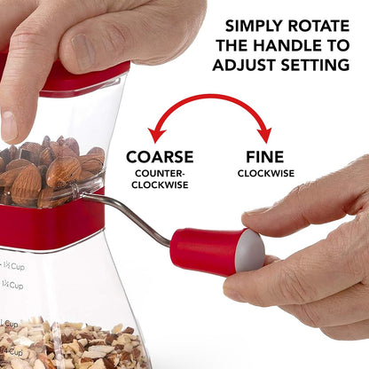 PrepWorks Nut Chopper – Manual Handheld Nut Grinder for Chopping Nuts, Seeds, and Herbs, Easy to Use, BPA-Free