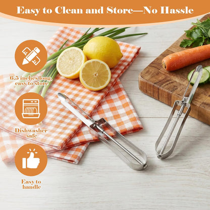 2PCS Potato Peeler, Stainless Steel Carrot Peeler Swivel Blade for Fruit Vegetable, Cucumber, Apples Multi-function Silver Handle
