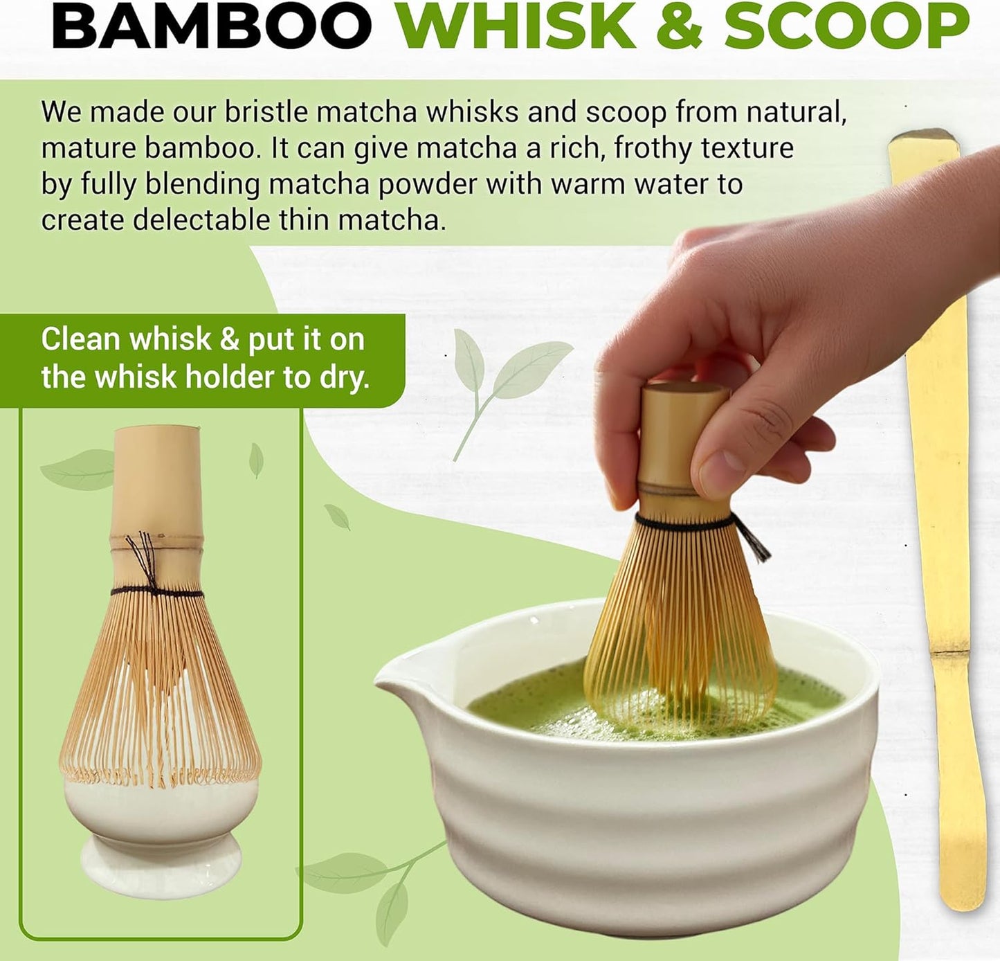 Matcha Whisk Set with Matcha Bowl - Matcha Set Included Electric Frother, Bamboo Whisk, Matcha Spoon, Bamboo Holder, Sifter, Spoon Stand (Blossom Pink)
