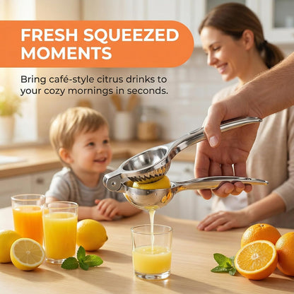 Stainless Steel Manual Juicer Citrus, Lemon Squeezer, Fruit Juicer Lime Press Metal, Professional Hand Juicer Kitchen Tool Bar Juicer for Bartender Accessories