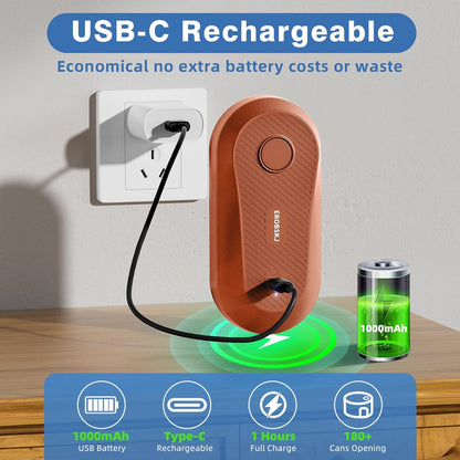 Electric Can Opener, Rechargeable Can Openers for Seniors & Arthritis, One-Touch Automatic Can Opener, Hands-Free, Smooth Edge, Compact, Kitchen Gadgets