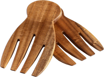 TB Home Salad Hands – Acacia Wood Salad Serving Utensils for Tossing & Serving