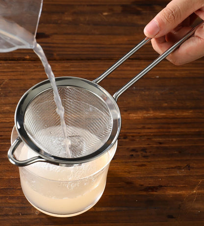 Fine Mesh Cocktail Strainer, Stainless Steel, Long Handle Set of 2 (Stainless Steel set of 2)