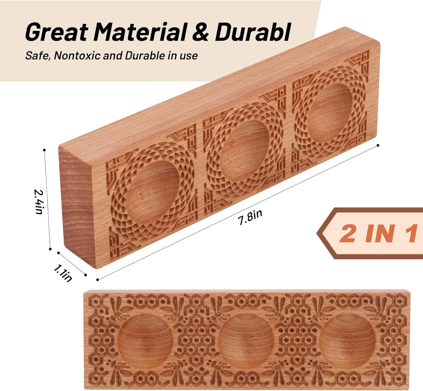 Wooden Ravioli Mold Handmade Pasta Ravioli Board Wood Ravioli Mould Homemade Fresh Pasta wooden Board Tools, Maveite 2 in 1 braid pattern and honeycomb with bees pattern, Pasta Lovers Gift