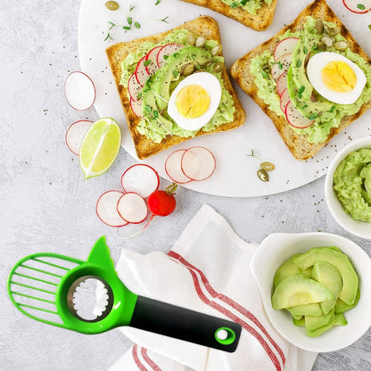 Avocado Slicer, 3 in 1 Avocado Cutter for Fruit and Vegetables Avocado Tool Avocado Slicer Avocado Knife-with Silicon Grip Handle Avocado Pitter- Dishwasher Safe