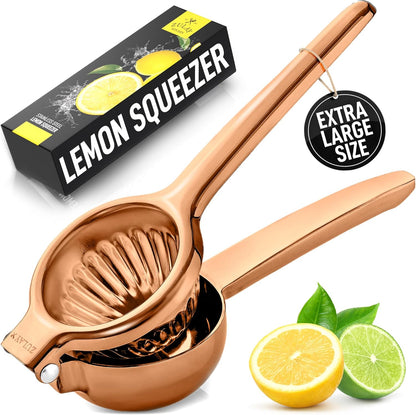 Lemon Squeezer Stainless Steel with Premium Quality Heavy Duty Solid Metal Squeezer Bowl - Large Manual Citrus Press Juicer and Lime Squeezer Stainless Steel - by Zulay Kitchen