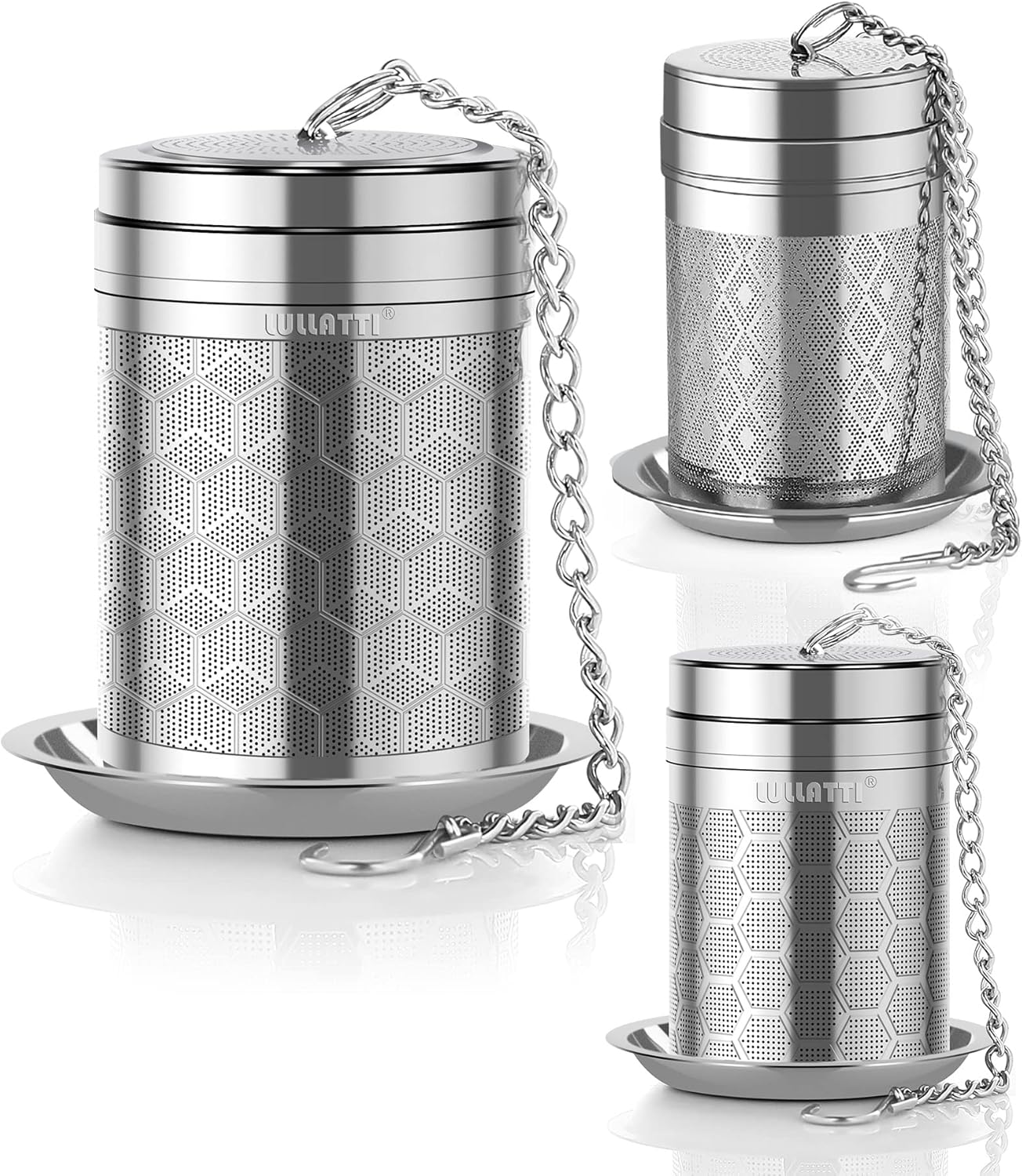 Large Tea Infuser for Loose Tea(2 Pack), 304 Stainless Steel Tea Ball Strainer, Extra Fine Mesh Tea Steeper for Brewing All Kind of Tea, Fits for Most Teapot, Cups or Mugs