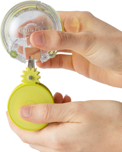 Chef’n GarlicZoom Garlic Chopper, Handheld Garlic Mincer with Rolling Action, Easy to Use and Clean, Compact Size for Quick Prep, Dishwasher Safe