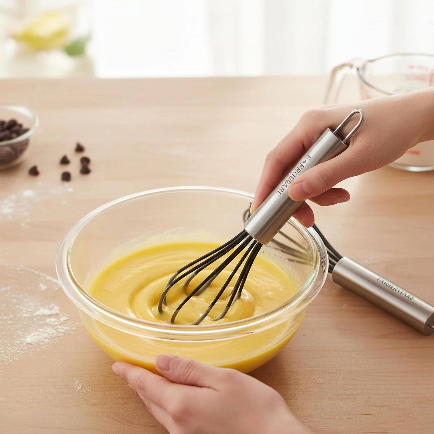Farberware Professional Silicone Mini Whisks (Set of 2), Black