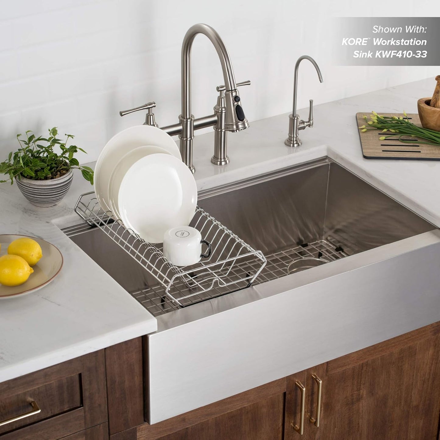 KRAUS Stainless Steel Colander for Workstation Kitchen Sink, CS-6