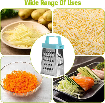 9PC Mini Cheese Grater, Box Grater and Multi Functional Vegetable Slicer for Vegetable Grater Food Shredder Lemon Zester Kitchen Small Graters, Kitchen Tools for Cheese Gingers Potatoes