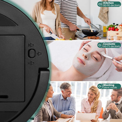 GeeRic Digital Kitchen Timers, 199 Minutes Countdown Countup Rotary Timer, Large LED Stopwatch, Volume Adjustable Kitchen, Study, Workout, and Office Timer Black
