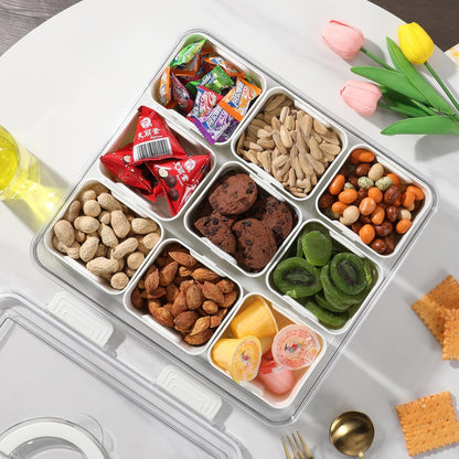Taiuloo Airtight Fruit Storage Containers for Fridge with Lid & Handle, BPA-Free Snack Box Container with 4 Removable Colanders, Berry Vegetable Fresh Produce Saver, Clear Refrigerator Organizer Bins