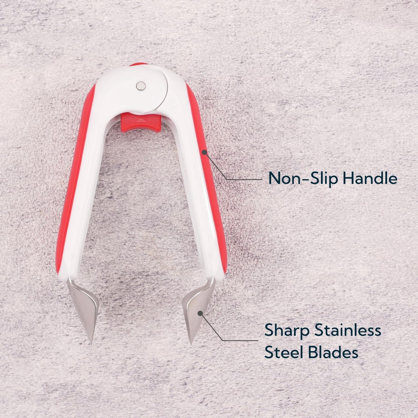 KITCHENDAO Strawberry Huller Corer Stem Remover with Safety Lock, Non-Slip Soft-touch Handle, Sharp Blades, Dishwasher Safe,1 Pack