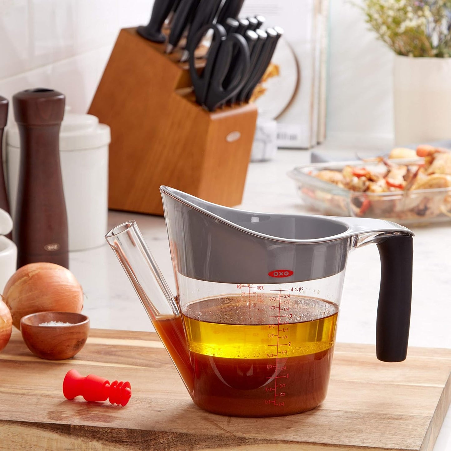 OXO Good Grips 2-Cup Fat Separator - Clear/White/Black