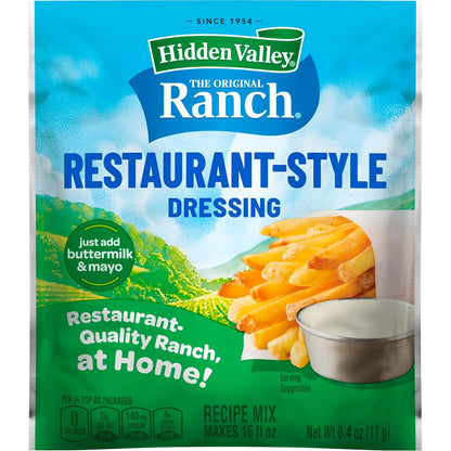 Hidden Valley Original Ranch Restaurant Style Dressing Recipe Mix, 0.4 Ounce (Package May Vary)