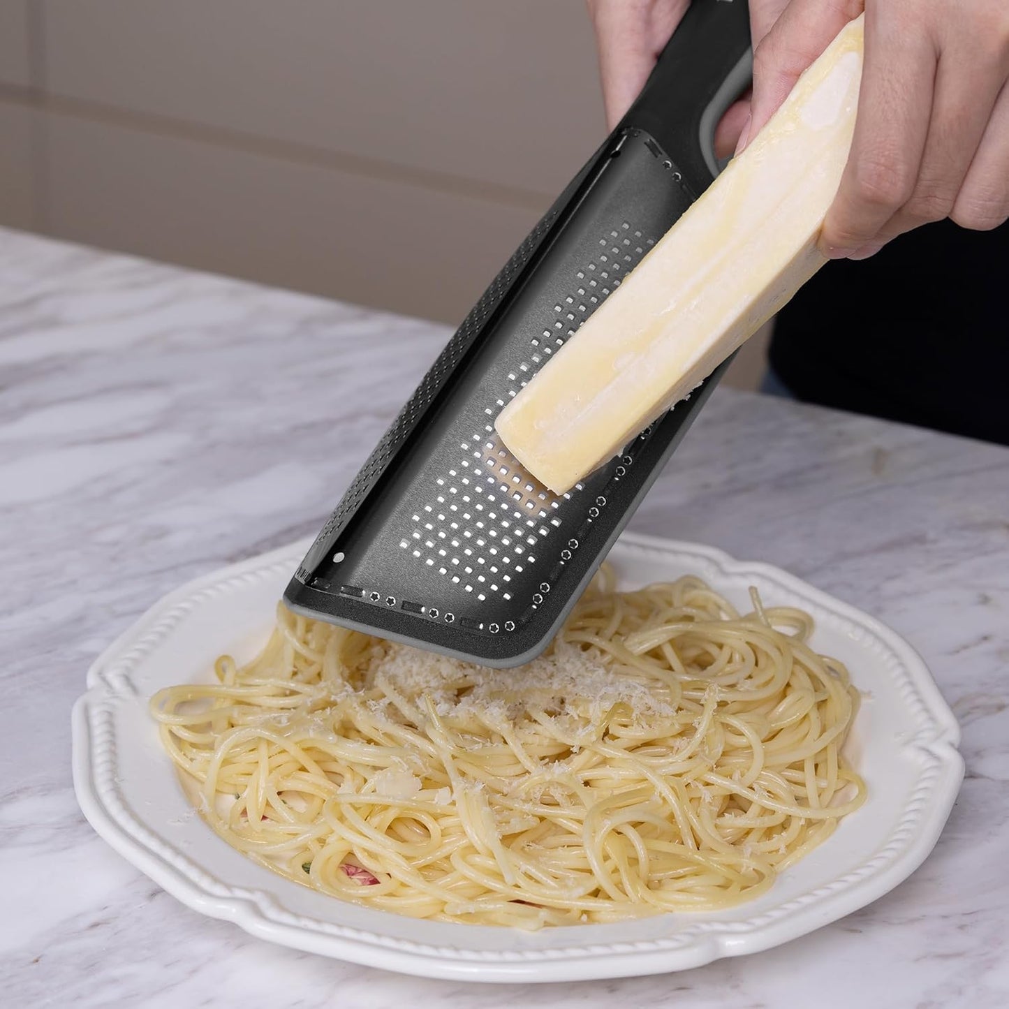 Cohesion Zester Grater Double-sided Graters for Kitchen - Kitchen Lemon Zester Tool for Cheese, Citrus, Garlic, Ginger, Nutmeg, Chocolate, Fruits, Vegetables with Sharp Premium Stainless Steel - Blue