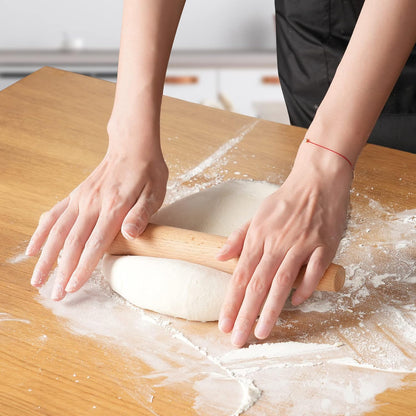 French Rolling Pin for Baking - Tuyotue 7.9 Inches Beech Wood Tapered Rolling Pin Dough Roller for Pizza Dough, Pie Crust Cookie Fondant Dumpling