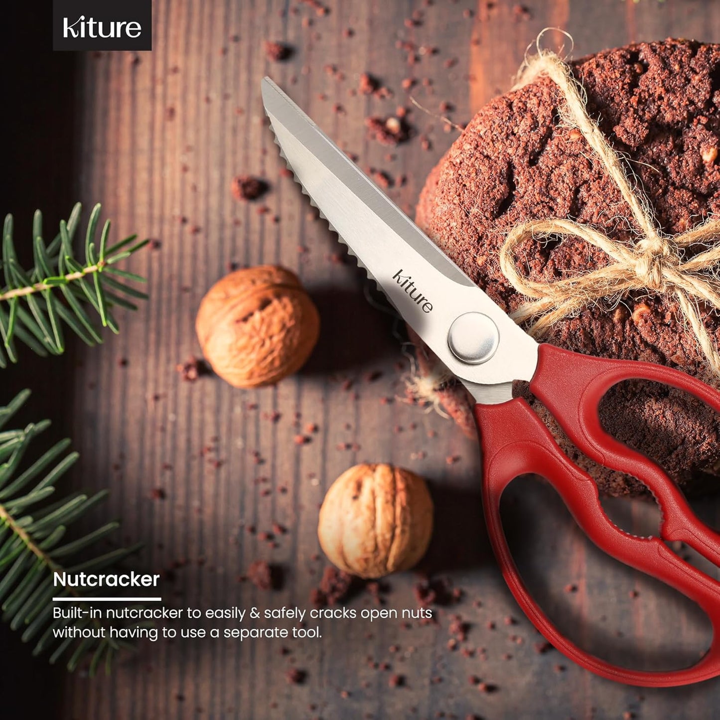 Heavy Duty Kitchen Shears - Premium Stainless Steel Cooking Scissors for Meat, Poultry, Herbs & More | Includes Bonus Herb Scissors & Poultry Shears in Giftable Box by Kiture