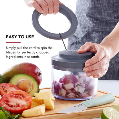 KitchenAid Manual Food Chopper, 3.8 Cup, Black